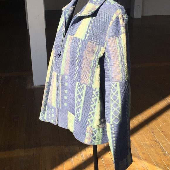 Perry winkle and sage textured jacket - Picture 4 of 6